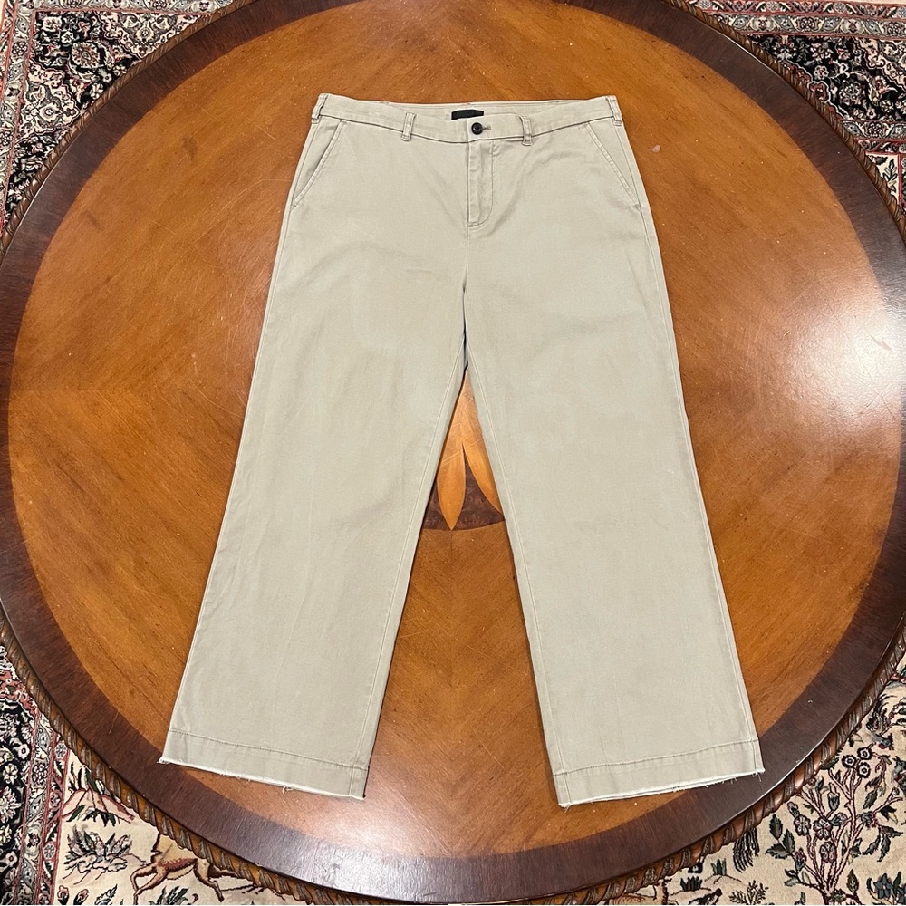 ATM Anthony Thomas Melillo Enzyme Washed Cropped Boyfriend Pant Tan Size 6 - Picture 3 of 16